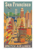 Buy United Airlines San Francisco c.1950 at AllPosters.com