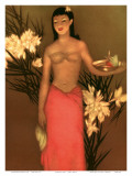 Buy Banana Girl, Royal Hawaiian Hotel Menu, c.1950 at AllPosters.com