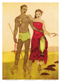 Buy Fisherman, Royal Hawaiian Hotel Menu Cover c.1950s at AllPosters.com