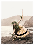 Pua with Sticks, Hawaiian Hula Dancer