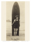 Buy The Surf-Rider Hawaii, Girl with Surfboard, Photo Postcard c.1920 at AllPosters.com