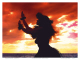 Buy Hula Dancer Silhouette at Sunset at AllPosters.com