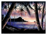 Buy Sunrise Over Diamond Head, Hawaii c.1940s at AllPosters.com
