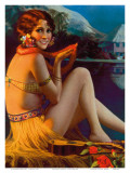 Buy Starlight Wahine, Hawaiian Pin-up Girl, c.1920s at AllPosters.com