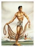 Buy Hawaiian Net Fisherman, c.1930s at AllPosters.com