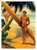Surfers at the Beach, Hawaii, c.1942