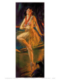 Buy Firelight Hula, Hawaiian Pin-up Girl, c.1920s at AllPosters.com