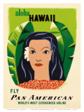 Buy Aloha Hawaii, Fly Pan American Airways, c.1953 at AllPosters.com