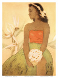 Buy Hula Dancer, Royal Hawaiian Hotel Menu Cover c.1950s at AllPosters.com
