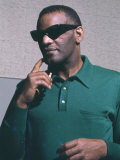 Ray Charles Taping a Coca-Cola Radio Commercial, 1967 Premium Poster