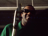 Ray Charles Taping a Coca-Cola Radio Commercial, 1967 Premium Poster