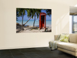 Buy Caribbean, Antigua, Dickenson Bay, English Red Telephone Box at AllPosters.com