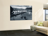 Tranquil Landscape and Pier, Derwent Water, Lake District, Cumbria, England
