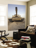 Buy An M-1A1 Main Battle Tank Casts a Daunting Image in the Desert Near Dra Digla, Iraq at AllPosters.com