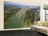 Panama, Panama Canal, Container Ships in Gatun Locks