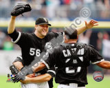 Mark Buehrle '09 Perfect Game celebration w/ Castro