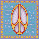 Peace sign (yellow) Art Print