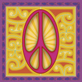 Peace sign (pink) Art Print