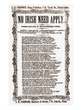Anti-Irish, No Irish Need Apply, Sheet Music, Includes Reproduction of Newspaper Ad, Feb. 1862