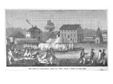 British Troops Firing on Minute Men in Lexington Massachusetts, 1850-1880