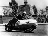 Bob Mcintyre on Gilera 500-4, 1957 Isle of Man Tourist Trophy race