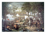 The Battle of Chancellorsville, May 2-4, 1863, Lithograph by Kurz and Allison, 1889