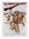 World War II, Marines Recruiting Poster by James Montgomery Flagg, 1942