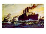 Buy World War I American Transport Ship Bringing Troops to England, 1918 at AllPosters.com