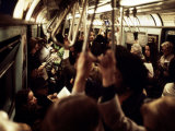 1970s America, Passengers on a Subway Car, New York City, New York, 1972