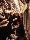 1970s America, Passengers on a Subway Car, New York City, New York, 1972