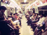 1970s America, Passengers on a Subway Car, New York City, New York, 1972