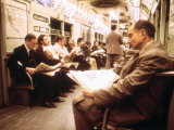 1970s America, Passengers on a Subway Car, New York City, New York, 1972