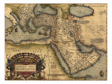 1570 Map of Asia Minor, Then the Ottoman Empire, from Abraham Ortelius' Atlas