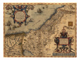 1570 Map of Palestine, from Abraham Ortelius
