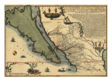 1720 Map of Baja California and Northwest Mexico, Showing California as an Island