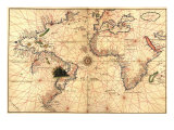 Buy 1544 Nautical Map of the Atlantic Ocean at AllPosters.com