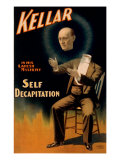 Harry Kellar, American Magician Performing His Self Decapitation Illusion, 1897 Premium Poster