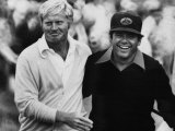 Jack Nicklaus, Lee Trevino, at U.S. Open Championship in Pebble Beach, California, June 18, 1972