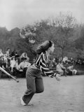 New York City, Woman Playing Softball with Members of Othello Production, Central Park, 1943-1944