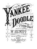Yankee Doodle, Patriotic American Song, Piano Duet Harmonized by W. Hewitt, Sheet Music, 1881 Premium Poster