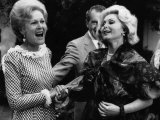 First Lady Patricia Nixon with Zsa Zsa Gabor, in California, 1972