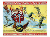 High Trapeze Act, the Flying Dillons, Performed for the Barnum and Bailey Circus. 1895 Premium Poster