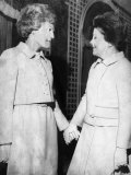 First Lady Patricia Nixon Hold Hands with Second Lady Judy Agnew