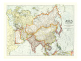 Map of Asia 1921 with Europe and a portion of Africa