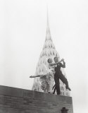 Dancing by Chrysler Building Art Print
