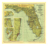 Buy Florida Map 1930 at AllPosters.com
