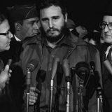 Fidel Castro Arrives Mats Terminal, Washington D.C., by Warren K. Leffler, April 15, 1958
