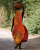 Woman Carrying a Jar, India