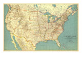 Buy United States Of America Map 1933 at AllPosters.com