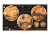 Buy Red Planet Mars Map 1973 at AllPosters.com